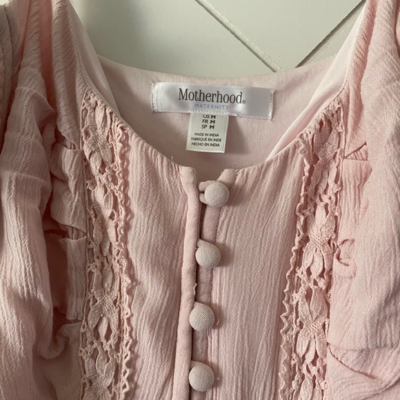 Crochet Detail Maxi Maternity Dress - Picture 3 of 3